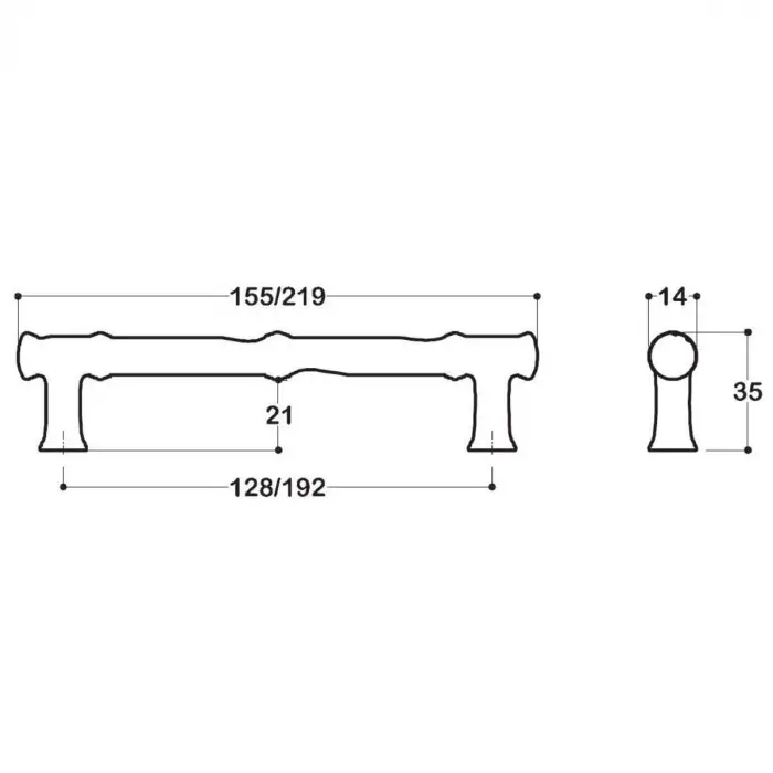 4227 Klasik Kulp, 192 Mm, Antik Renk