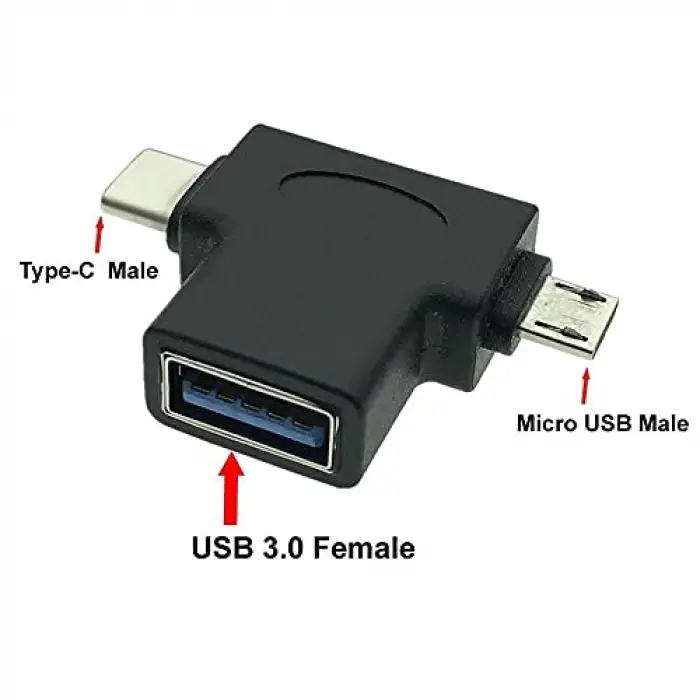 4372 USB 3.0 - Type C Micro USB 3.1 Veri ve Şarj Çevirici Dönüştürücü Adaptör