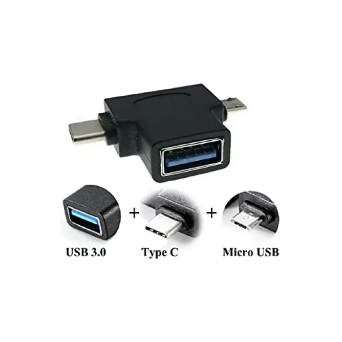 4372 USB 3.0 - Type C Micro USB 3.1 Veri ve Şarj Çevirici Dönüştürücü Adaptör
