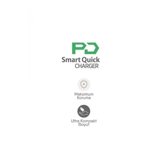 45W Qualcomm 3.0 + Type-C PD Araç Şarj Aleti, Beyaz
