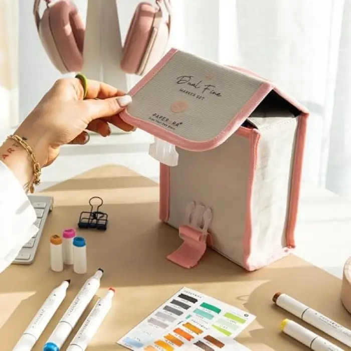 48li Çift Uçlu Alkol Bazlı Marker Kalem Seti – Fine + Chisel