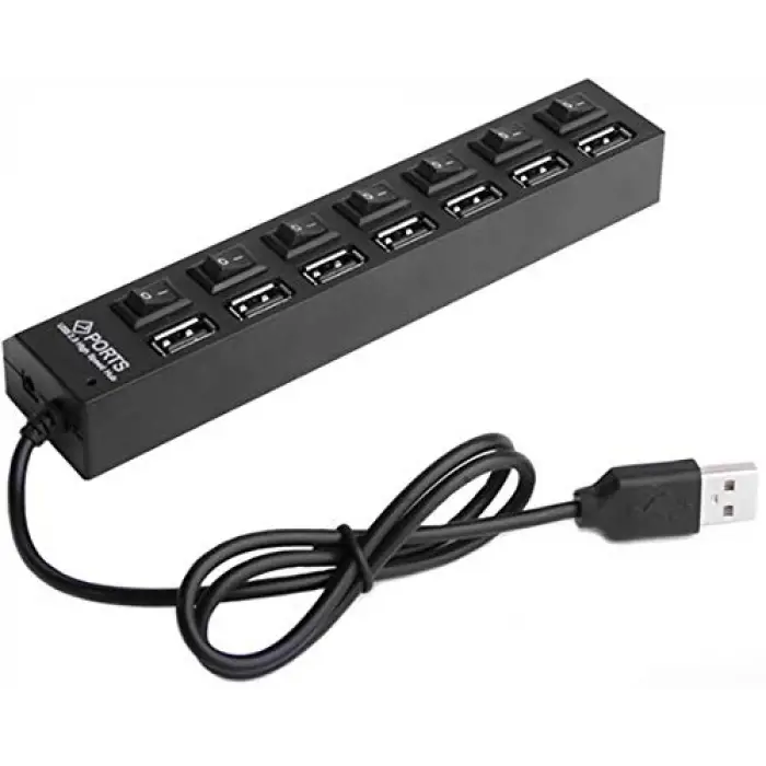 4874 7 Port USB 2.0 Anahtarlı Hub