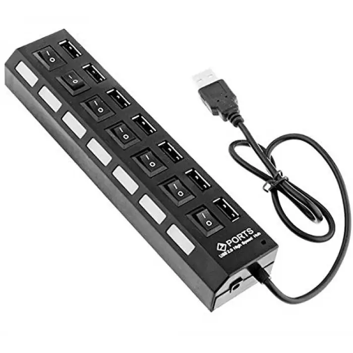 4874 7 Port USB 2.0 Anahtarlı Hub