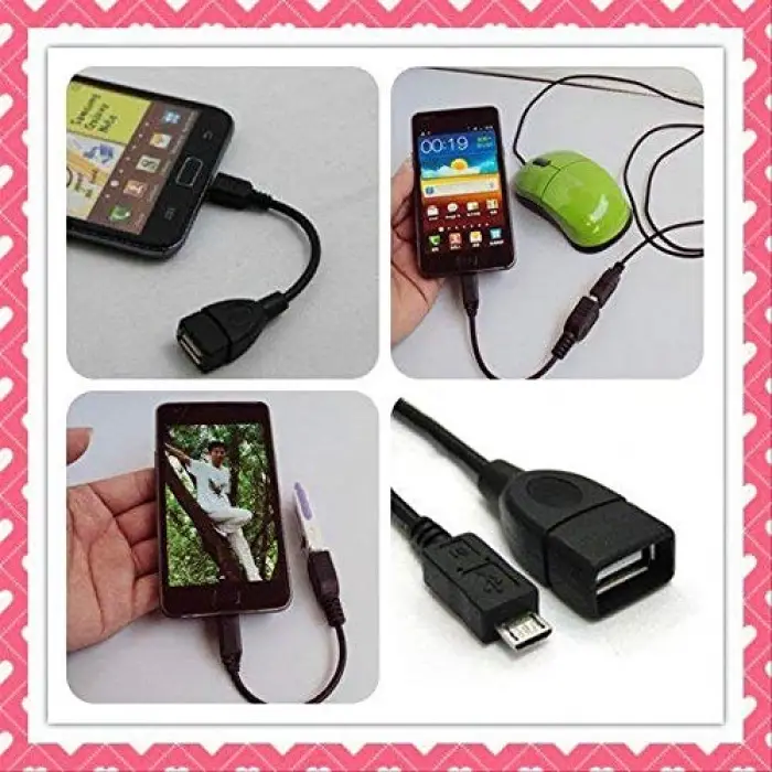4940 Micro USB-USB OTG dönüştürücü; klavye, mouse ve flash bellek bağlantısı