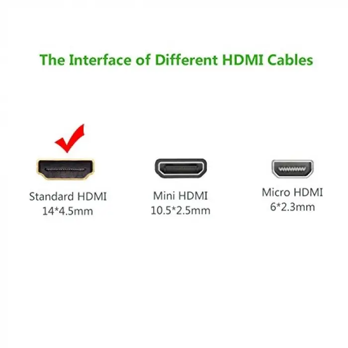 4K HDMI Kablo, 1 Metre, Siyah