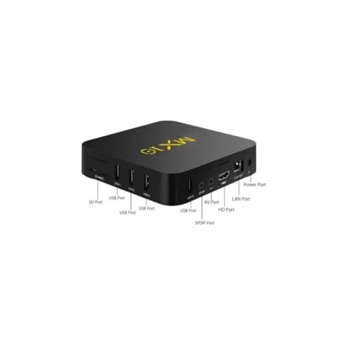 4K Ultra Hd Android Tv Box Mx10, Ram:1Gb, Rom:8Gb, Android Media Player, Siyah, MX10