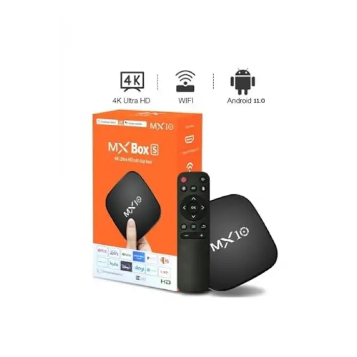 4K Ultra Hd Android Tv Box Mx10, Ram:1Gb, Rom:8Gb, Android Media Player, Siyah, MX10
