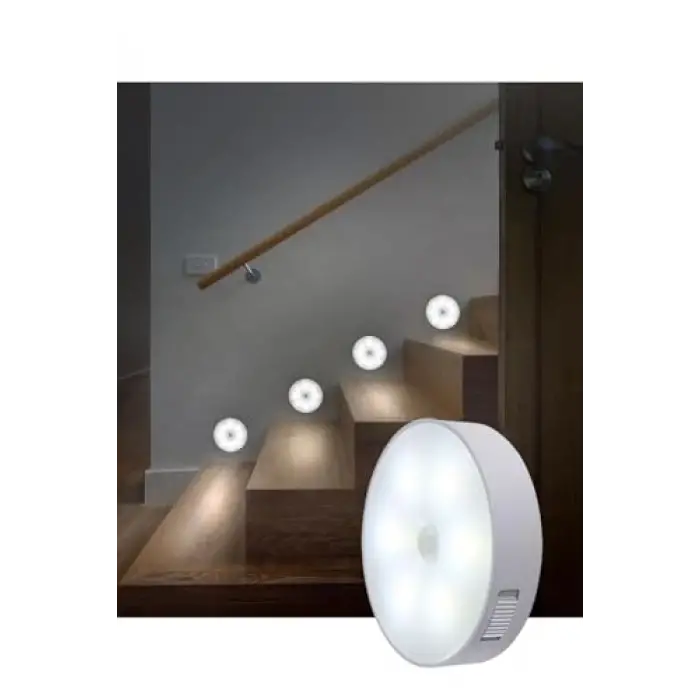 4’lü Hareket Sensörlü Şarjlı Led Lamba – Beyaz Işık | USB Type-C, Mıknatıslı