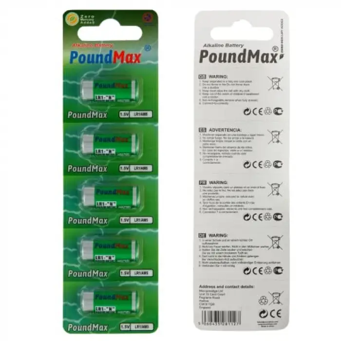 5 adet 910A (LR1) 1.5V Alkalin Pil