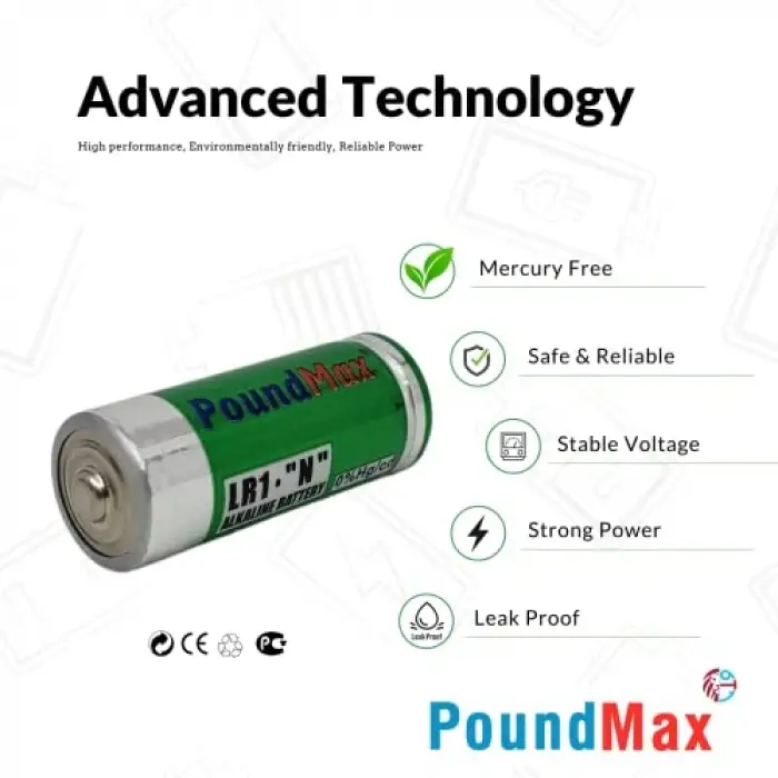 5 adet 910A (LR1) 1.5V Alkalin Pil