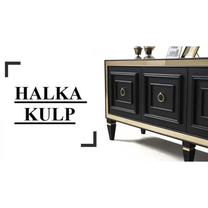 5 Adet Halka Sarkaç, Antik Sarı, Tek Vidalı Mobilya Kulp Düğme