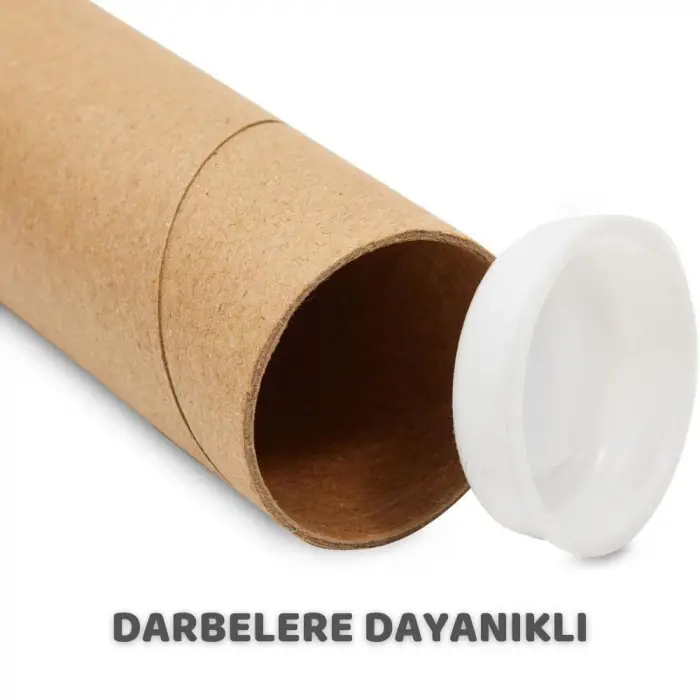 5 Adet Karton Rulo Gönderi Tüpü, Postüp Kapaklı, 100 Cm