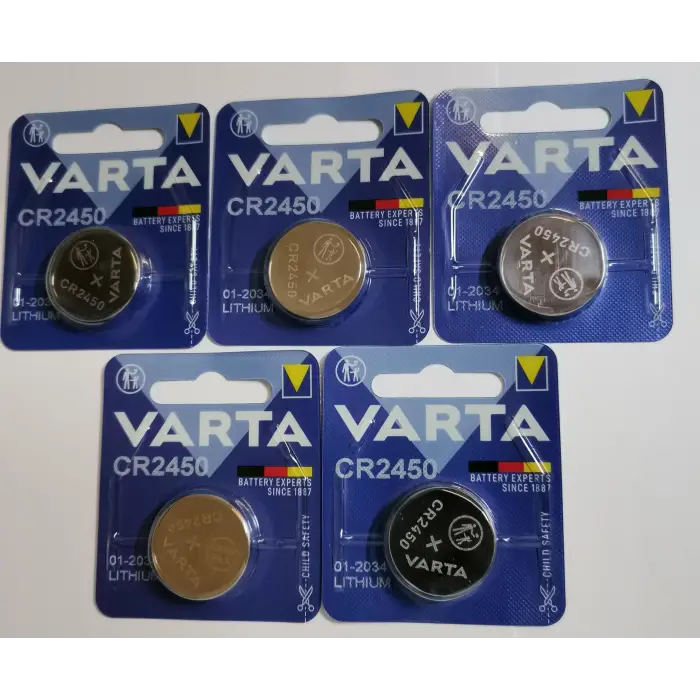 5 adet pil a CR2450 Lityum 3 V