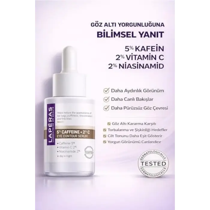 5% Caffein 2% Vitamin C Aydınlatıcı Göz Serumu 30 ml