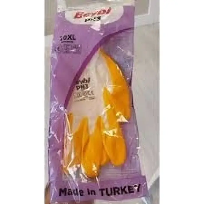 5 Çift Pn3 Sarı Nitril İnşaat Eldiveni, 9 Beden