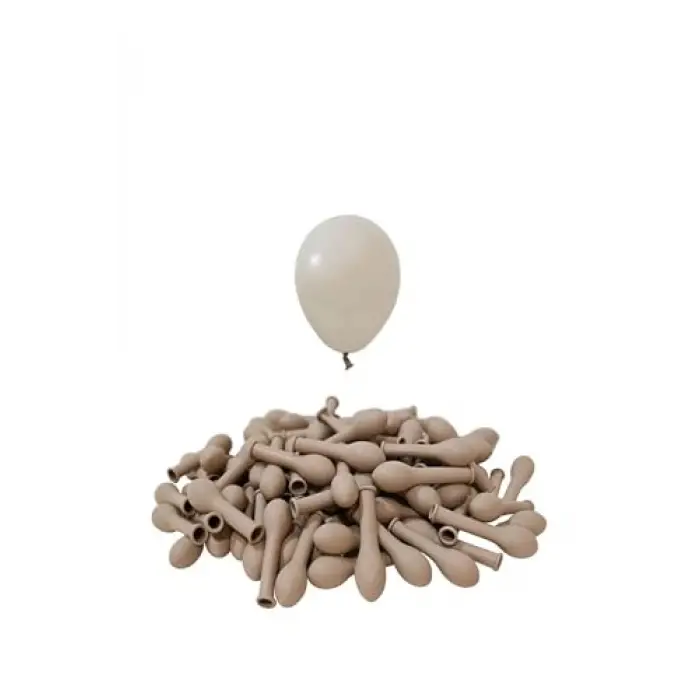 5 İnç Kum Bej Mini Balon 10 Adet