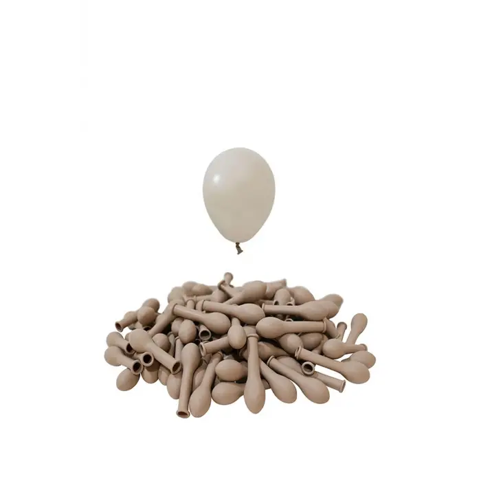 5 İnç Kum Bej Mini Balon 10 Adet
