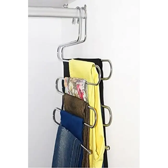 5 Katlı Metal Pantolon Eşarp Askısı