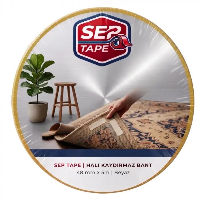 5 Metre x 48 mm Çift Taraflı Halı Sabitleme Köpük Bant
