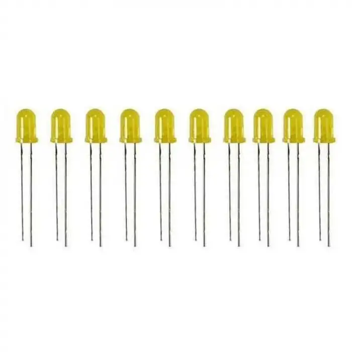 5 mm Sarı LED Ampul, 10 Adet
