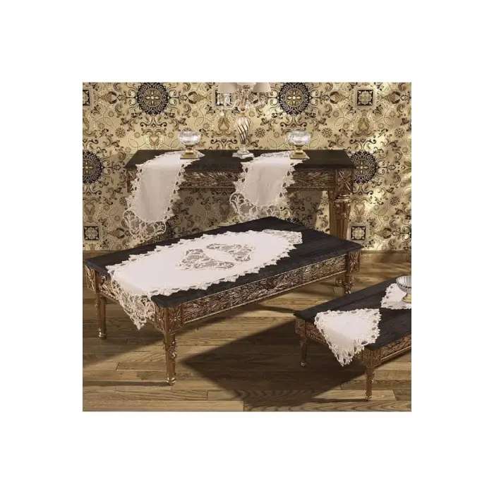 5 Parça Salon Takımı, Krem
