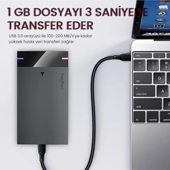 50 cm USB 3.0 Micro-B Hdd Şarj ve Veri Kablosu