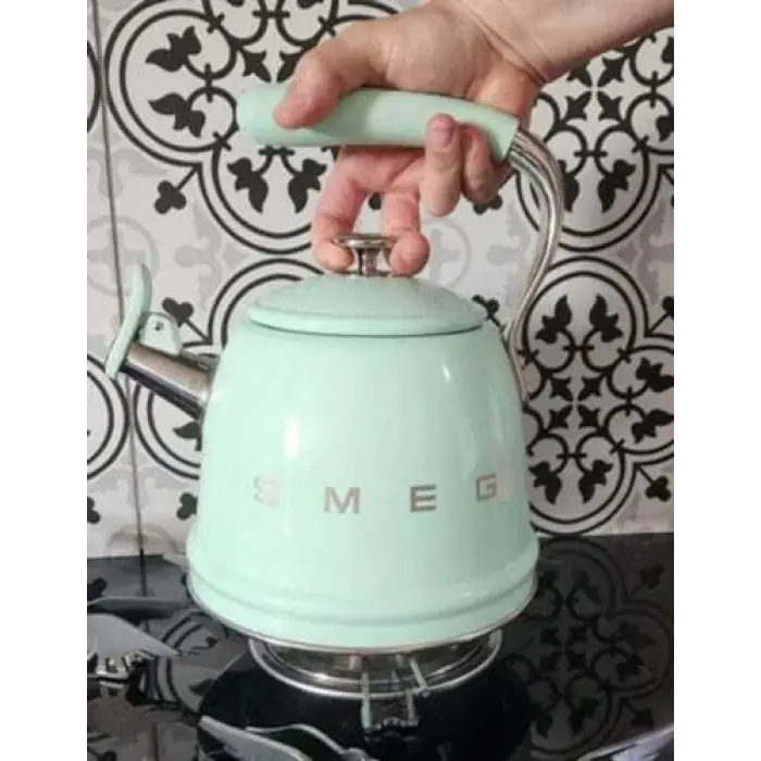 50s Style Set Üstü Islıklı Kettle Pastel Mavi 2.3 lt