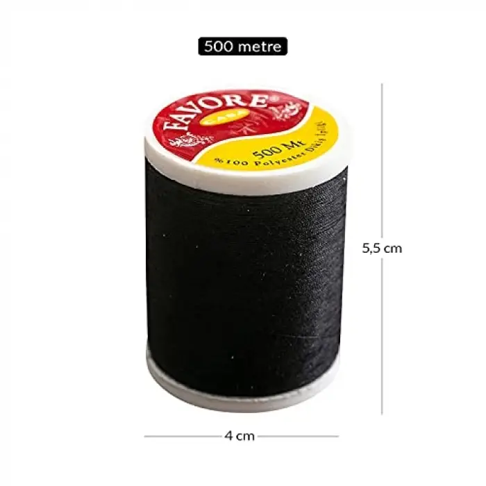 500 Metre Polyester Dikiş İpliği Siyah