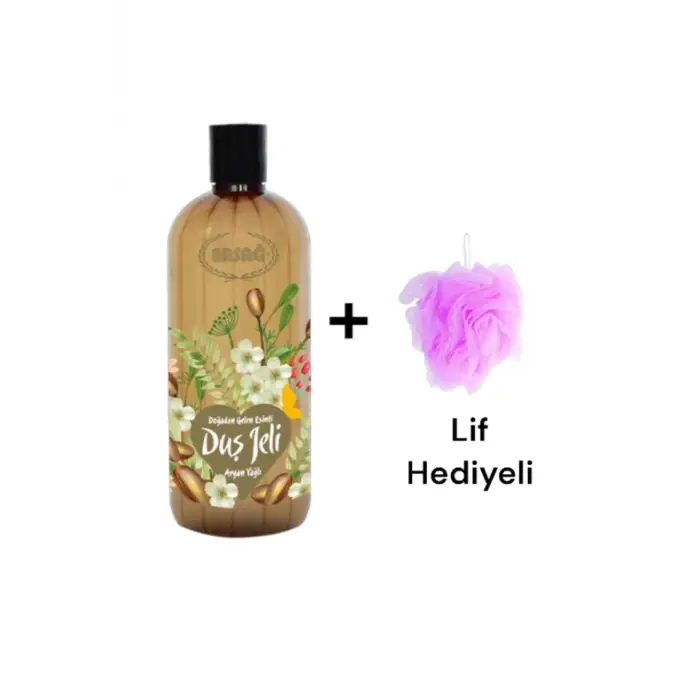 500 ml Argan Yağlı Duş Jeli, Lif Hediyeli