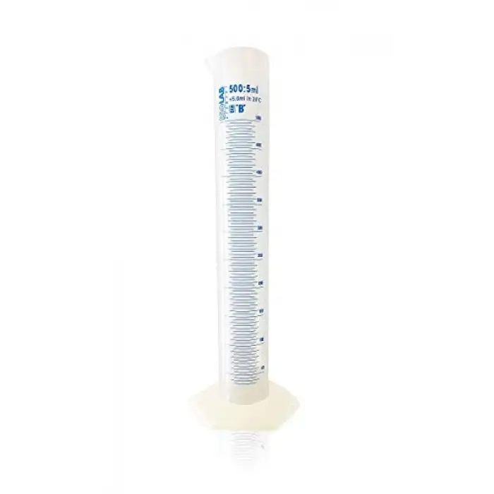 500 ml plastik mezür, mavi skala