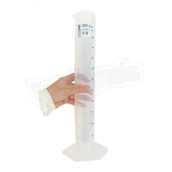 500 ml plastik mezür, mavi skala