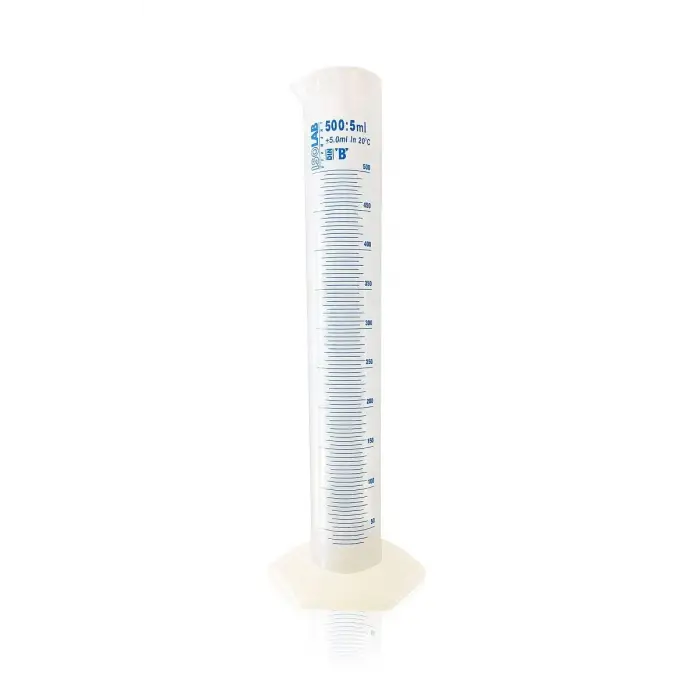 500 ml plastik mezür, mavi skala