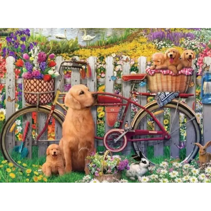 500 Parçalı Puzzle Bahçede Köpekler