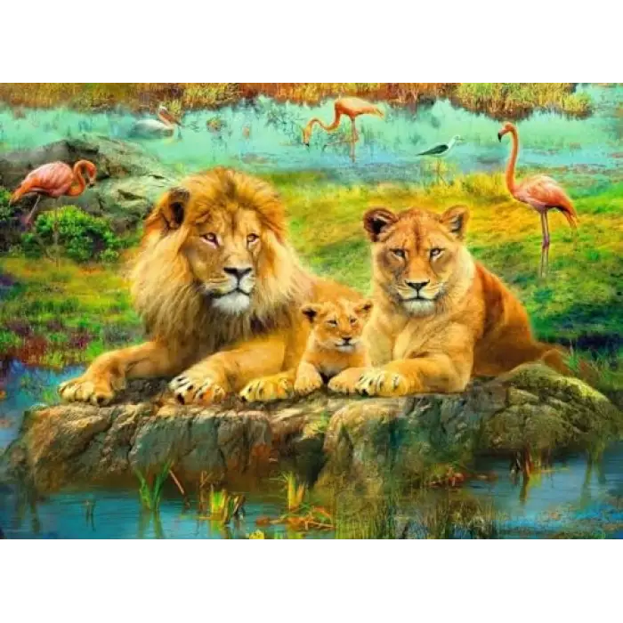 500p Puzzle Aslan Ailesi, Yapboz