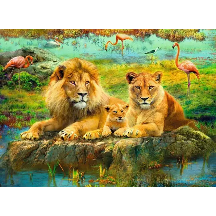 500p Puzzle Aslan Ailesi, Yapboz