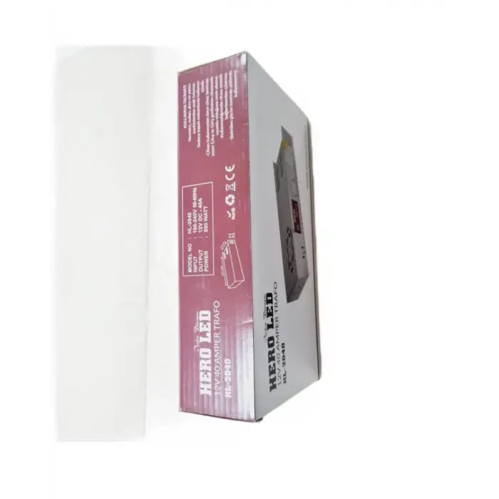 500W 40A 12V Kalın Kasa Şerit LED Trafosu