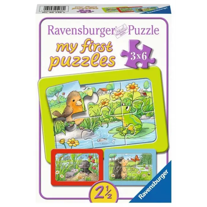 51380 Hayvanlar Çocuk Puzzle 3x6 Parça