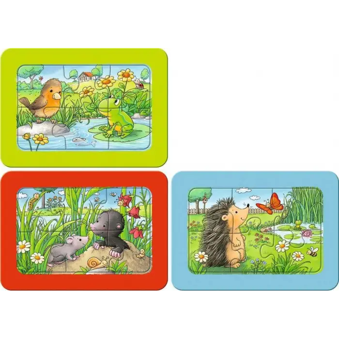 51380 Hayvanlar Çocuk Puzzle 3x6 Parça
