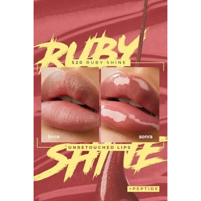 520 Ruby Shine Peptit İçerikli Dudak Yağı