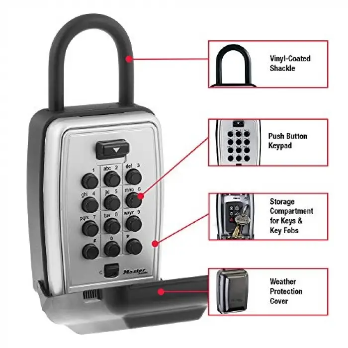 5422D Push Button taşınabilir Key Safe by
