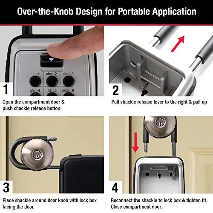 5422D Push Button taşınabilir Key Safe by