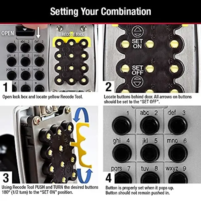 5422D Push Button taşınabilir Key Safe by
