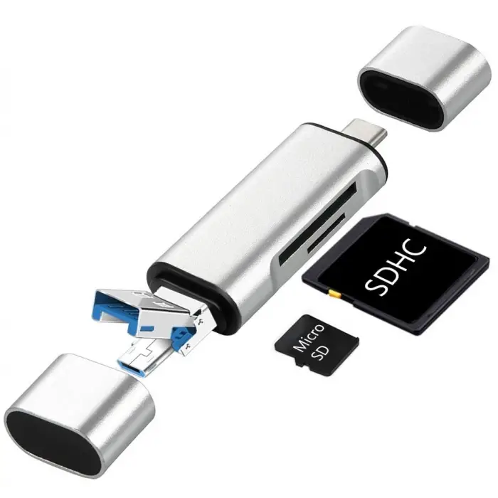 5848 Type C Usb Kart Okuyucu Micro Sd Card Reader Çevirici Dönüştürücü Adaptör