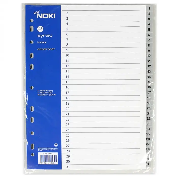 59231 1-31 Rakamlı Seperatör