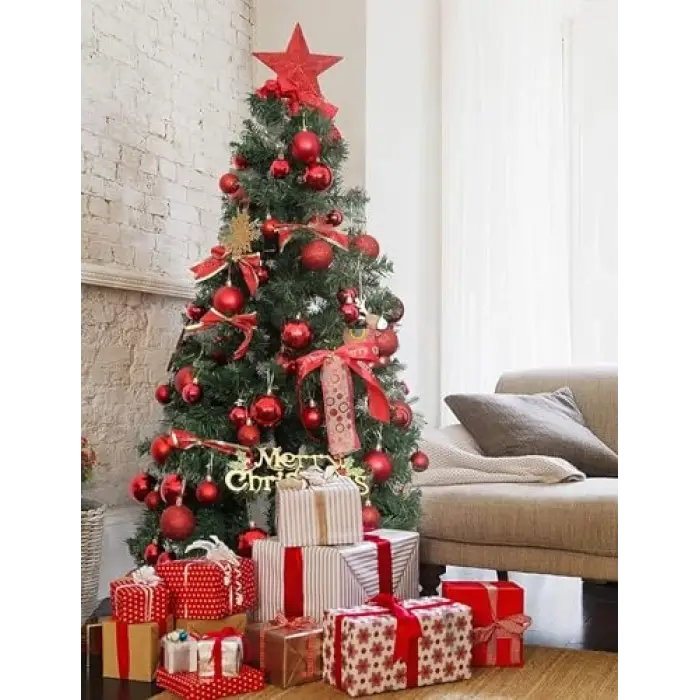 5cm 6 Adet Mini Yılbaşı Ağacı Süsü Noel Baba ağacı süsü (6 adet/paket)