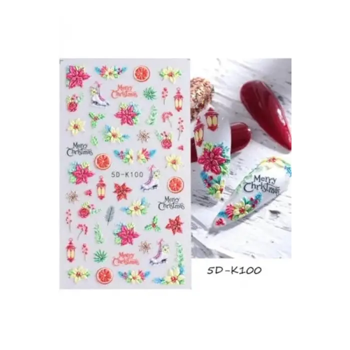 5d-k100 Kabartmalı Tırnak Stıcker