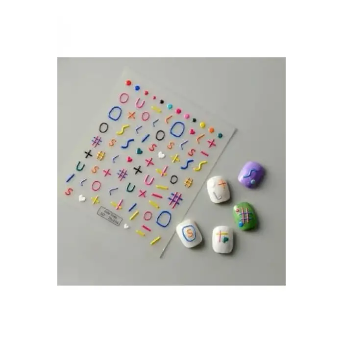 5d Kabartmalı Ts014 Tırnak Stıcker