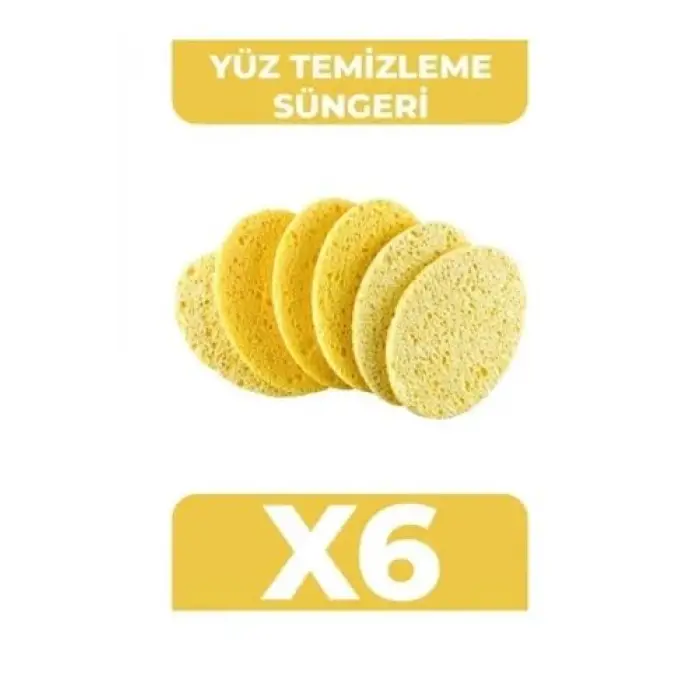 6 Adet Yüz Temizleme Süngeri Seti