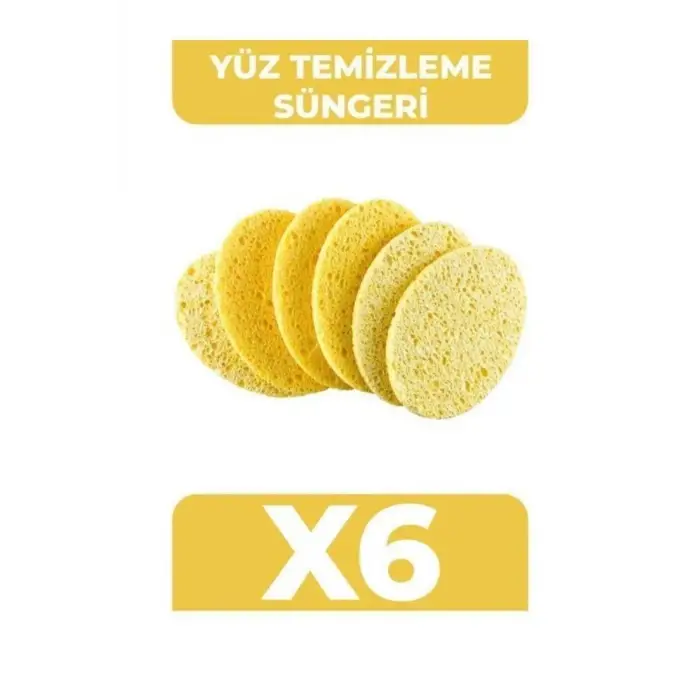 6 Adet Yüz Temizleme Süngeri Seti