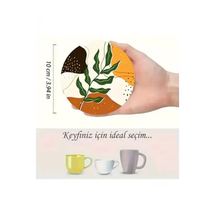 6lı Ahşap Bardak Altlığı BRD-004